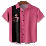 Christmas Flamingo Chest Pocket Hawaiian Shirt Funny Saying Shirt for Men Humorous T-Shirt – Moonbestprint