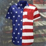 American Flag Hawaiian Shirt Patriotic Button Up Shirt 4Th Of July Gifts – Moonbestprint