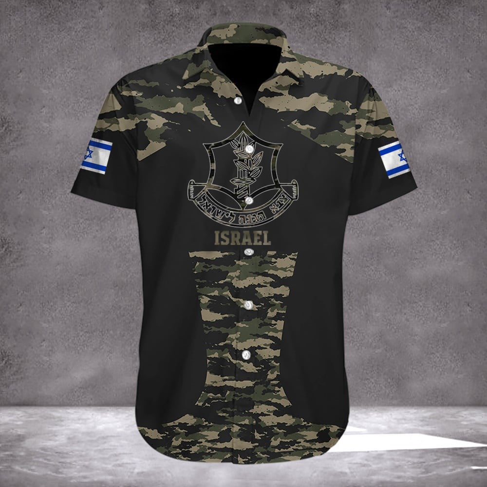 IDF Hawaiian Shirt Stand With You Israel Shirt Israel Defense Forces Camo Merch For Supporters – Moonbestprint