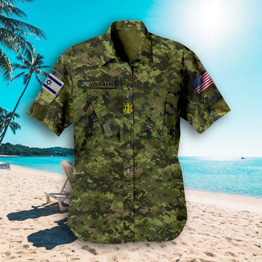 Customized Israel Hawaiian Shirt American I Stand With Israel Shirt Camo IDF Clothing Merch – Moonbestprint