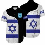 Israel Hawaiian Shirt Israeli Flag Shirt Israel Coat Of Arms Clothing Gifts For Jewish Friends – Moonbestprint