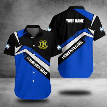 Customized I Stand With Israel Hawaiian Shirt Israel Defense Forces Shirt Israeli Clothing – Moonbestprint