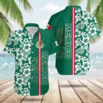 Mexico Coat Of Arms Hibiscus Pattern Hawaiian Shirt Cool Summer Shirts Best Gift For Mexican – Moonbestprint
