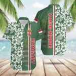 Custom Hungary Coat Of Arms Hibiscus Pattern Hawaiian Shirt Summer Gifts For Hungarians – Moonbestprint