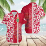 Custom Denmark Coat Of Arms Hibiscus Pattern Hawaiian Shirt Gifts For Someone In Denmark – Moonbestprint