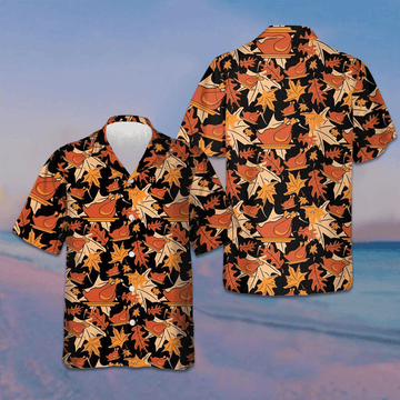 Autumnal Leaves With Turkey Meat Hawaiian Shirt 2026 Thanksgiving Button Up Shirt For Men – Moonbestprint
