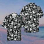 Skulls Hawaiian Shirt Horror Scary Men's Button Down Shirt Gifts For Halloween 2026 – Moonbestprint