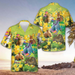 Easter Bunnies Hawaiian Shirt Easter 2026 Cool Button Up Shirt Gifts For Him – Moonbestprint
