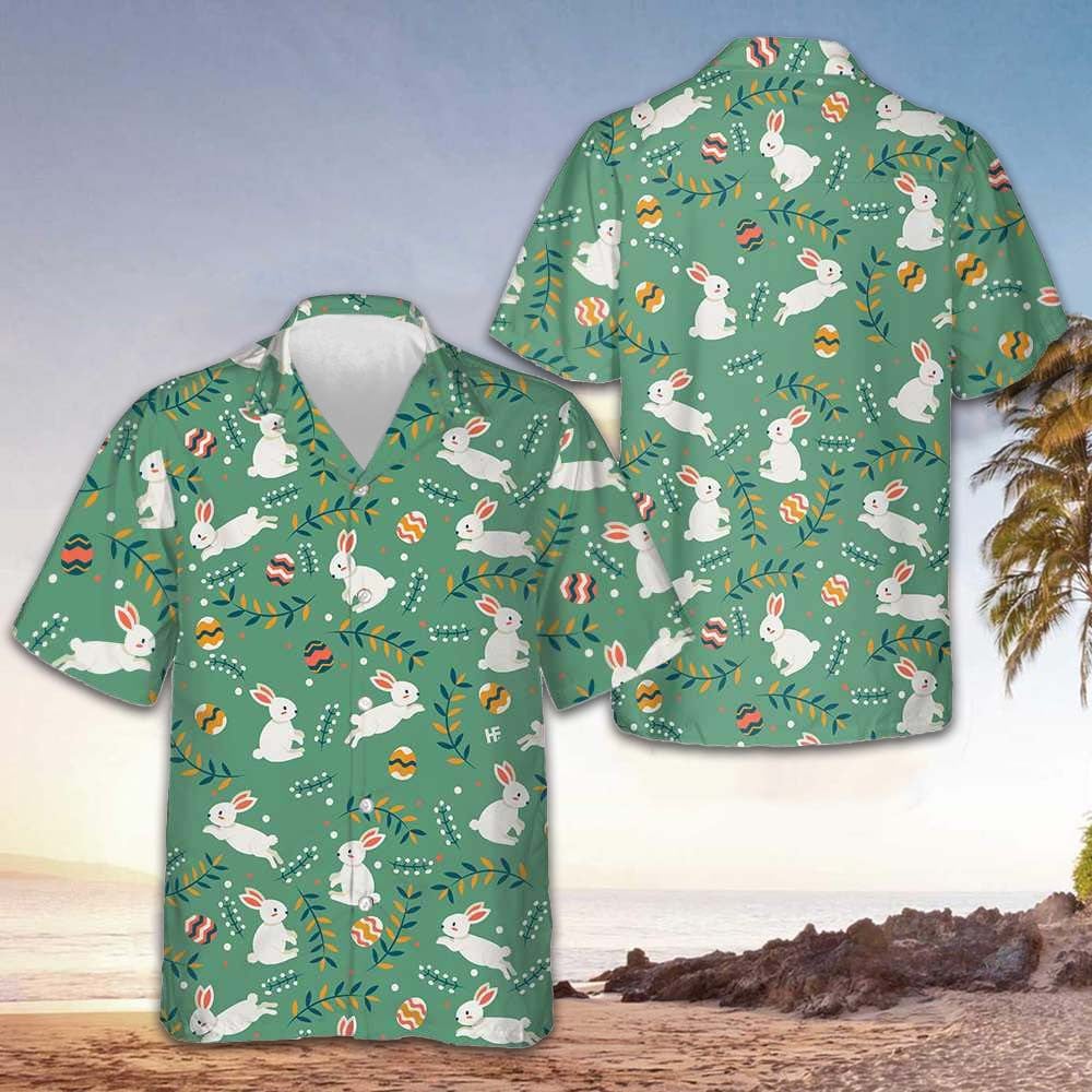 Easter Egg And Bunny Hawaiian Shirt 2026 Easter Button Down Shirt Gifts For Men – Moonbestprint