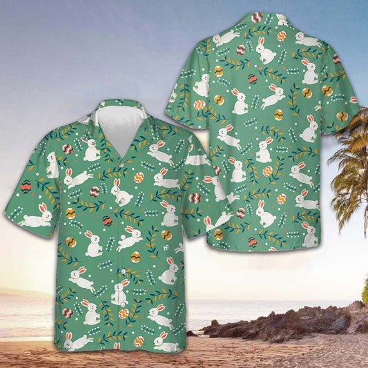 Easter Egg And Bunny Hawaiian Shirt 2026 Easter Button Down Shirt Gifts For Men – Moonbestprint