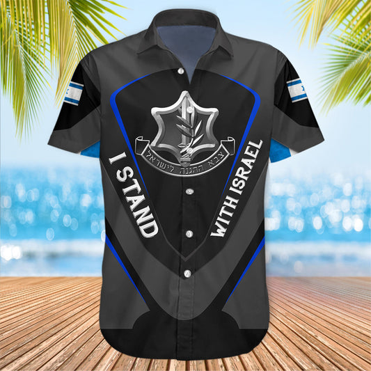 IDF Hawaiian Shirt Stand With Israel Clothing Support Israel Shirt Israeli Military IDF Merch – Moonbestprint