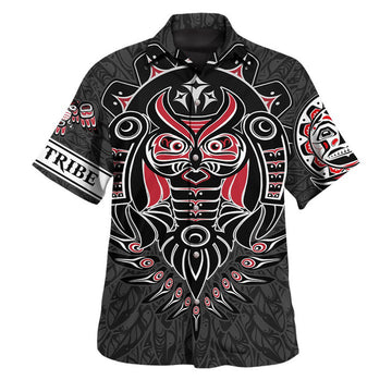 Personalized Death And Rebirth 3D Print Hawaii Shirt Haida Art Style Men's Clothing – Moonbestprint