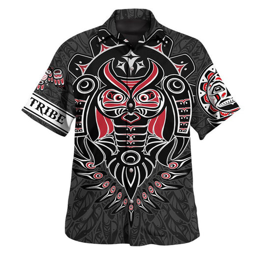 Personalized Death And Rebirth 3D Print Hawaii Shirt Haida Art Style Men's Clothing – Moonbestprint