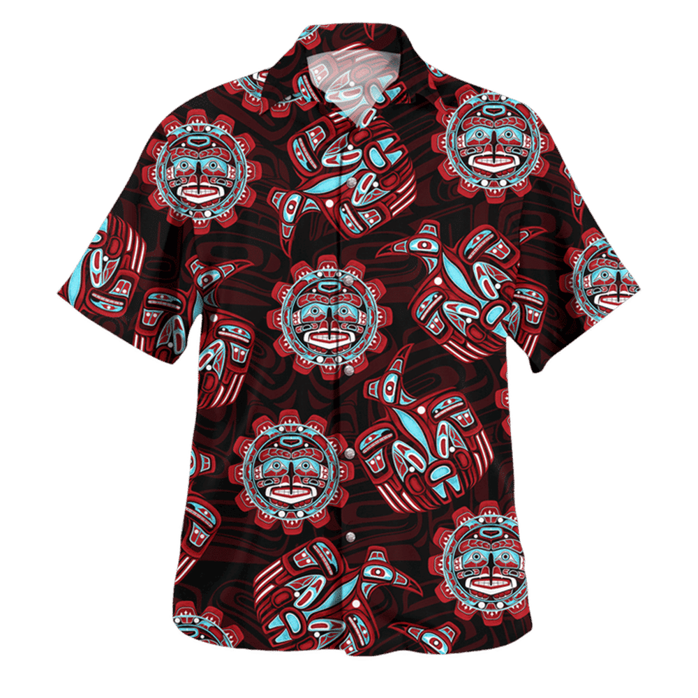 The Raven Myth 3D Hawaiian Shirt Haida Art Style Clothing Apparel – Moonbestprint