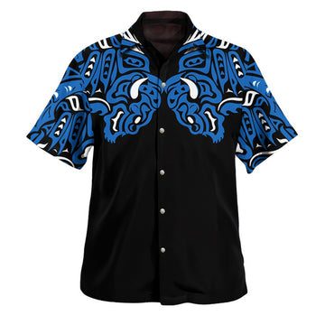 Buffalo Myth 3D Hawaii Shirt Haida Art Style Buffalo Clothing Gift – Moonbestprint