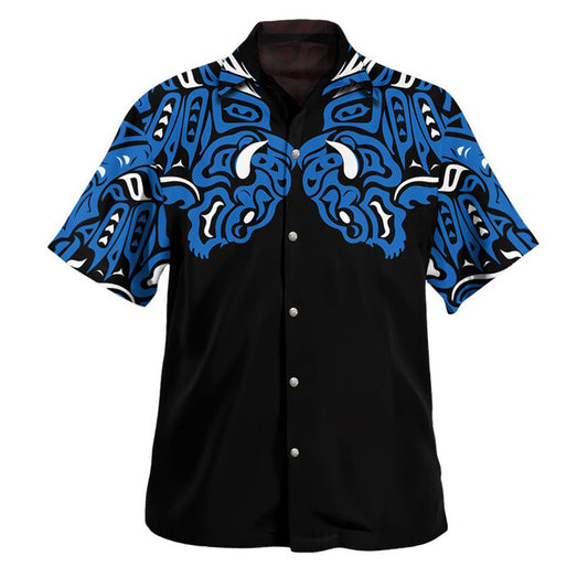 Buffalo Myth 3D Hawaii Shirt Haida Art Style Buffalo Clothing Gift – Moonbestprint