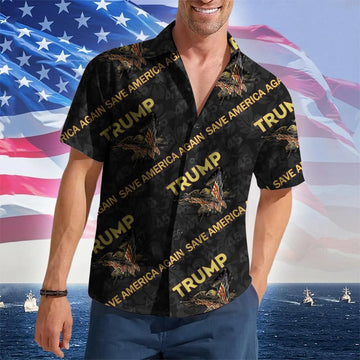 Save America Again Hawaiian Shirt Not Guilty Button Up Shirt Gifts For Dad – Moonbestprint