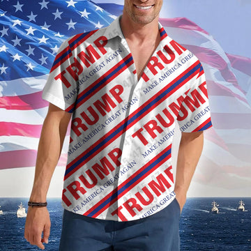 2026 Make America Great Again Hawaiian Shirt Campaign Merch Patriotic Button Up – Moonbestprint