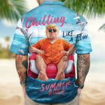 Chillin Like A Felon Summer 2026 Hawaiian Shirt I Stand With Patriotic Button Up – Moonbestprint