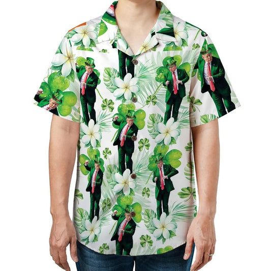 Dancing Irish Shamrock Hawaiian Shirt Saint Patricks Day Shirt Gifts For Lovers – Moonbestprint