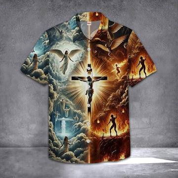 Faith Over Fear Hawaiian Shirt Christian Button Up Shirt Gifts For Jesus Lovers – Moonbestprint