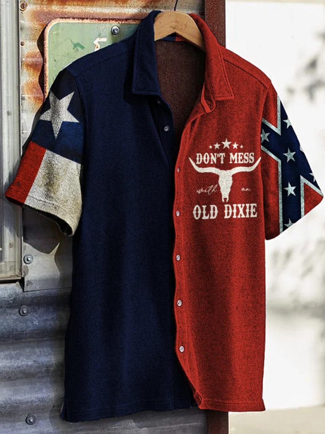 Don't Mess Old Dixie Texas Flag Hawaiian Shirt Vintage Southern Pride Apparel – Moonbestprint
