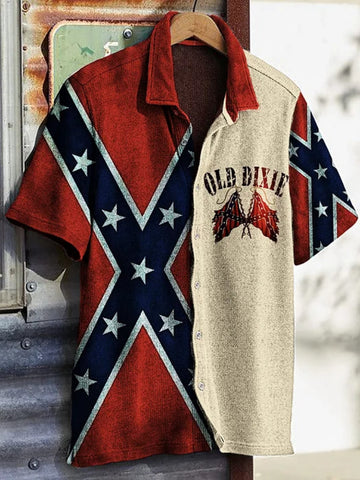 Old Dixie Hawaiian Shirt Vintage Southern Cross Shirt Lynyrd Skynyrd Merch Men's Gifts – Moonbestprint