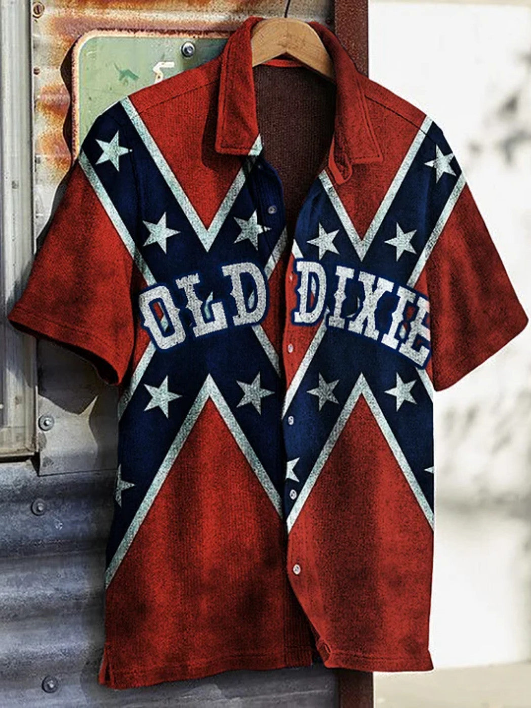 Old Dixie Hawaiian Shirt Vintage Southern Cross Button Up Shirt Lynyrd Skynyrd Merchandise – Moonbestprint