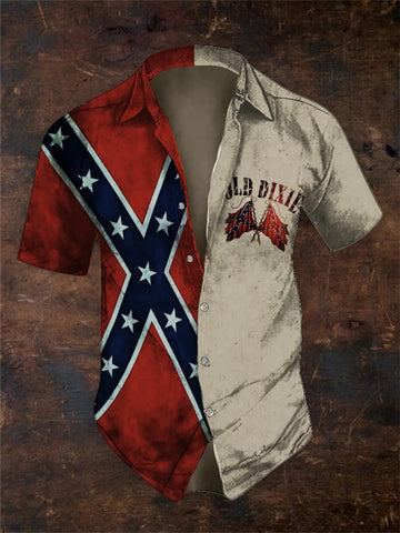 Southern Pride Old Dixie Hawaiian Shirt Southern Cross Shirt Gifts For Boyfriend – Moonbestprint