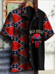 Old Dixie Skull Hawaiian Shirt Southern Pride Clothing Old Dixie Shirt Gifts For Son – Moonbestprint