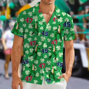 Dancing 45 47 Shamrock Hawaiian Shirt Funny 2026 Shirt St Patrick's Day Gifts – Moonbestprint