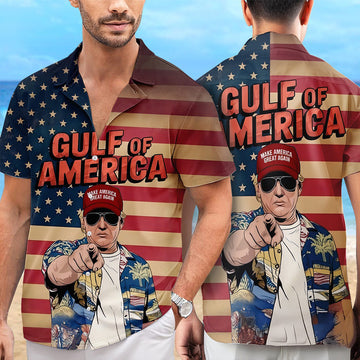 Gulf Of America Hawaiian Shirt Make America Great Again Shirt Father's Day Gift Ideas – Moonbestprint