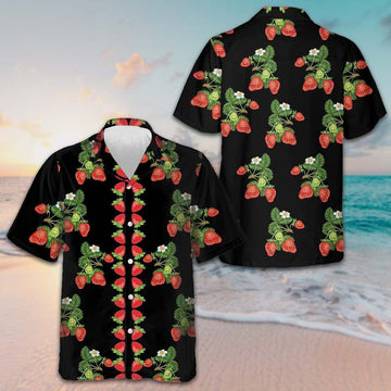 Strawberries Hawaiian Shirt Strawberry Lovers Summer Button Up Shirts Gifts For Siblings – Moonbestprint