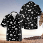 Space Seamless Pattern Hawaiian Shirt Planet Button Up Shirt Gifts For Adults – Moonbestprint