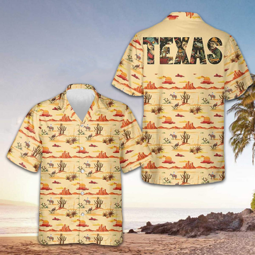 Texas Cowboy Cactus Hawaiian Shirt Men's Button Up Shirt Gifts For Texas Lovers – Moonbestprint