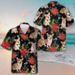 Corgi With Christmas Plants Hawaiian Shirt Corgi Lovers Xmas Shirt Gifts For Your Husband – Moonbestprint
