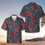 Tattoo Day Of The Dead Hawaiian Shirt Rose Button Up Shirt Day Of The Dead Gifts – Moonbestprint