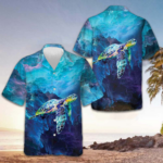 Turtle On Cloud Hawaiian Shirt Beach Button Up Shirt Gifts For Turtle Lovers – Moonbestprint