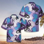 Purple Ombre Dragon Hawaiian Shirt Men's Button Up Shirts Summer Gifts For Dragon Lovers – Moonbestprint