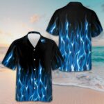 Blue Flame Hawaiian Shirt Short Sleeve Button Down Gifts For Boyfriend – Moonbestprint