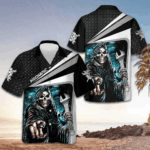 Mechanic Grim Reaper Hawaiian Shirt Cool Skull Mechanic Shirt For Men Best Gifts – Moonbestprint