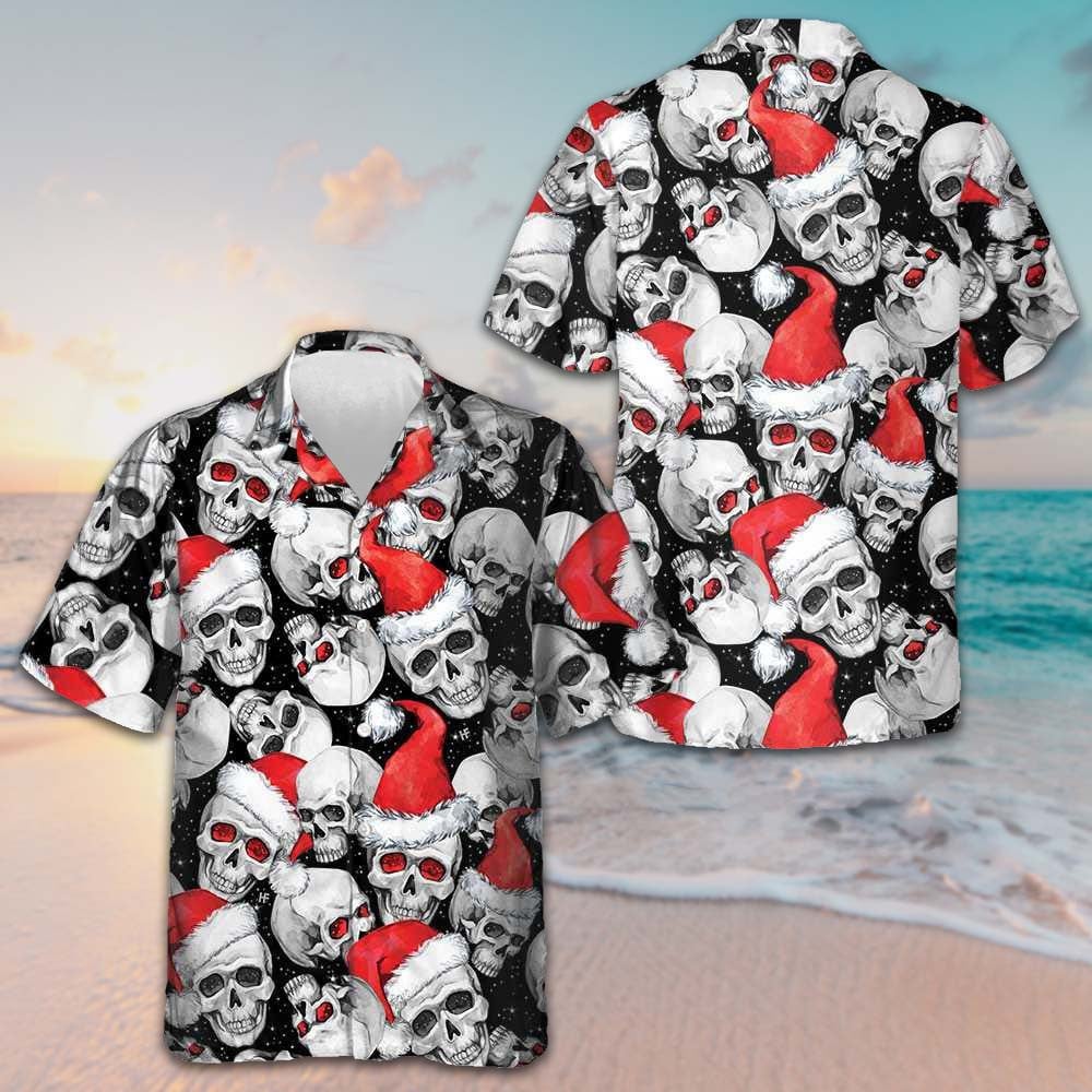 Christmas Santa Skull Hawaiian Shirt Family Xmas Shirts Gifts For Skull Lovers – Moonbestprint