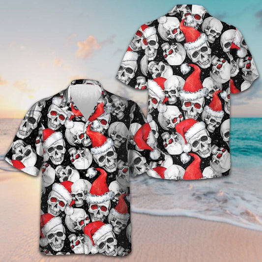 Christmas Santa Skull Hawaiian Shirt Family Xmas Shirts Gifts For Skull Lovers – Moonbestprint