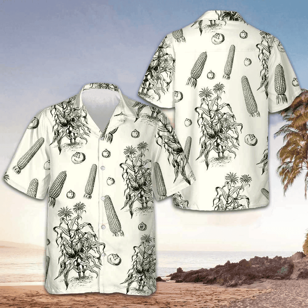 Corn Harvest Hawaiian Shirt Beach Short Sleeve Button Down Gifts For Husband – Moonbestprint