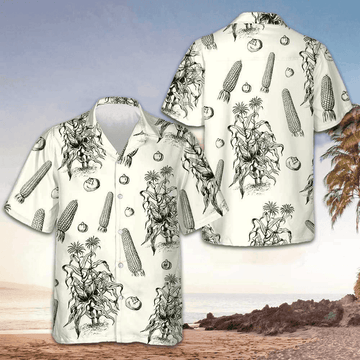 Corn Harvest Hawaiian Shirt Beach Short Sleeve Button Down Gifts For Husband – Moonbestprint
