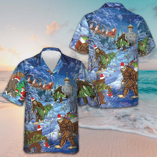 Christmas Holiday Bigfoot Hawaiian Shirt Cool Christmas Shirts Good Gifts For Boyfriend – Moonbestprint
