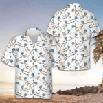 Stick Figures Scuba Diving Hawaiian Shirt Button Up Beach Shirts Men's Gifts For Divers – Moonbestprint