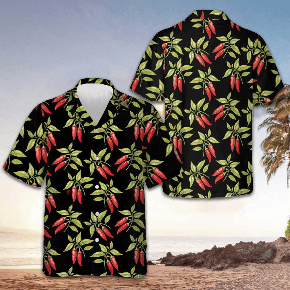 Bushes Of Red Chili Peppers Hawaiian Shirt Button Down Beach Shirts Gifts For Him – Moonbestprint
