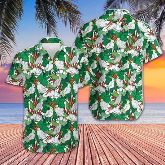Sky Bird Seagull Hawaiian Shirt Men's Short Sleeve Button Up Beach Shirts Gifts For Dude – Moonbestprint