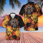Skull Riding Motorcycle Hawaiian Shirt Flame Skull Motorcycle Shirt Gifts For Bikers – Moonbestprint